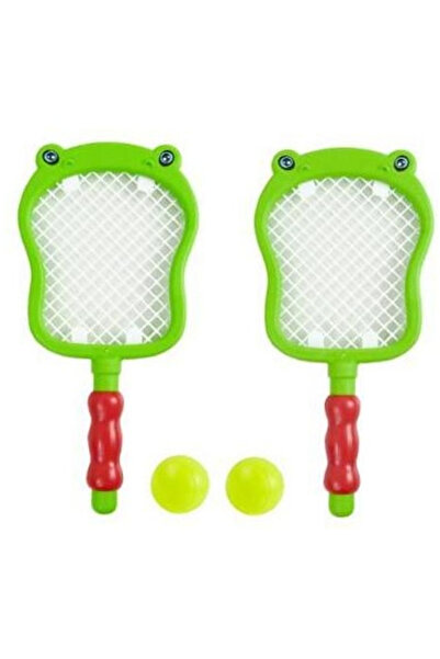 Other RAKIETKI DO TENISA W KSZTAŁCIE ŻABKI ZESTAW 2 RAKIETEK I 2 PIŁECZEK 135873