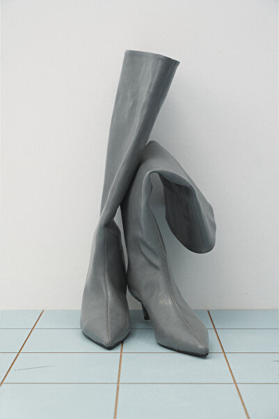 Jolamier Topuklu Çizme Gri