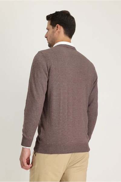 Kiğılı V Yaka Трикотажен казак с редовна кройка