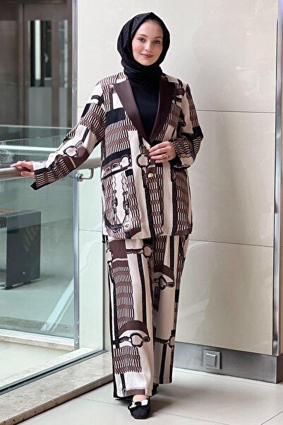 Ghisa Patterned Satin Jacket Panoloton Set