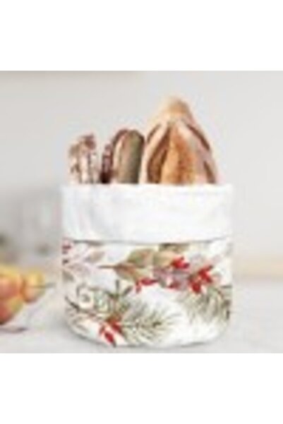 Club Cotton Christmas cotton bread basket with twigs, Tisa