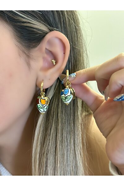 MyladyAccessoriess أقراط لالي ديتيل فاطمة آنا إيلي (فولاذ) باللون الأزرق