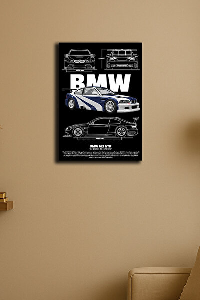 EABASKI Poster metalic BMW M3 GTR Need for Speed " cu imprimeu 4, Tablou cado...