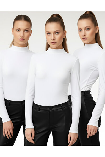 oshebu Body pentru femei, monocrom, din 3 piese, cu detaliu pe degete