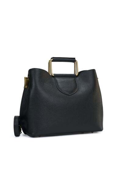 Posete Fagaras Poseta Piele Lora - Negru, 3 Compartimente, Bareta Reglabila 1...