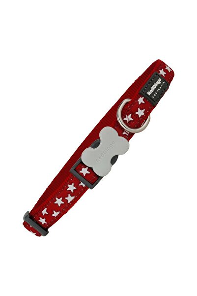 RedDingo Zgardă pentru câini Red Dingo Smooth Star Stars (1,5 x 24-36 cm)