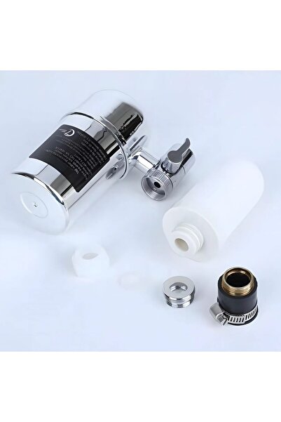 MACVI ® faucet water filter, 50,000L, 7-stage, reusable cartridge, silver.