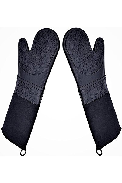 3B Trend 2 قطعة من قفازات الفرن المصنوعة من السيليكون المقاومة للحريق وغير اللاصقة