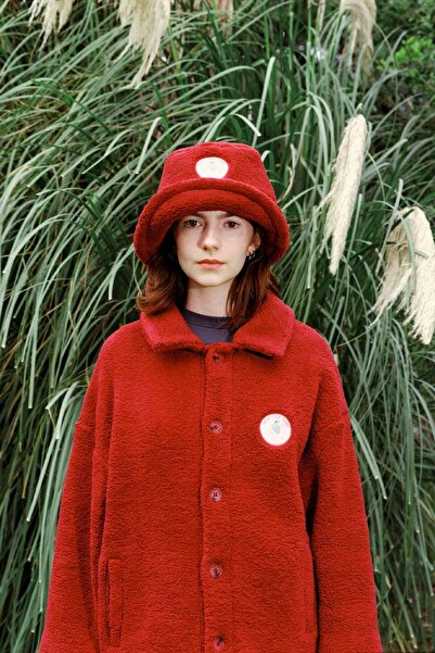 WWF Market Sugar Glider Sherpa Hat - Burgundy