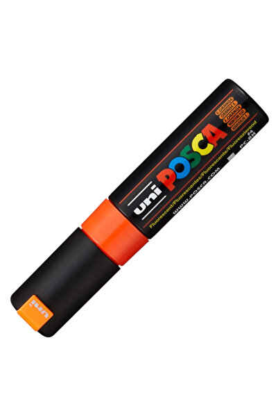 UNİ-BALL قلم تحديد بوستر (8.0) من يونيبال بوسكا ذو أساس مائي (F) بلون برتقالي فلوريسان