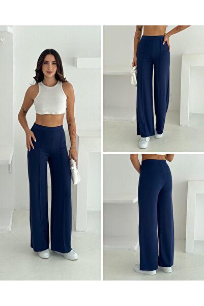 Elaxi Women's Modal Fabric piped Palazzo Pants