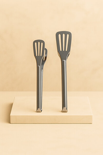 Chefstar طقم ملاقط تقديم من الفولاذ المقاوم للصدأ مكون من قطعتين - ملاقط تقدي...