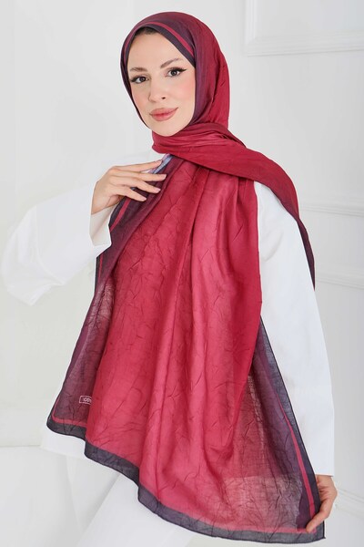 TOFİSA Șal din bambus cu degradé moale Bordo - 27915-BORDO