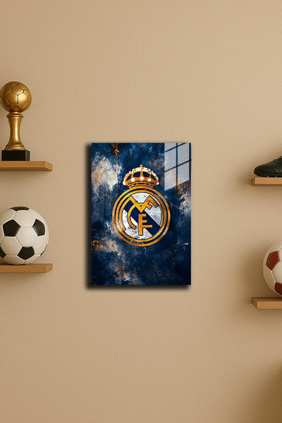 EABASKI "Real-Madrid" Baskılı Metal Poster 3, Hediyelik Tablo, Futbol, 30x40 cm