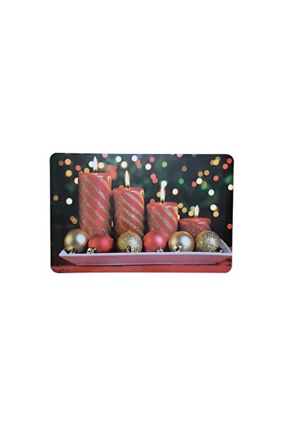 Evita Table protector 43 x 28 cm, double-sided, Christmas Candles (Coffee) -