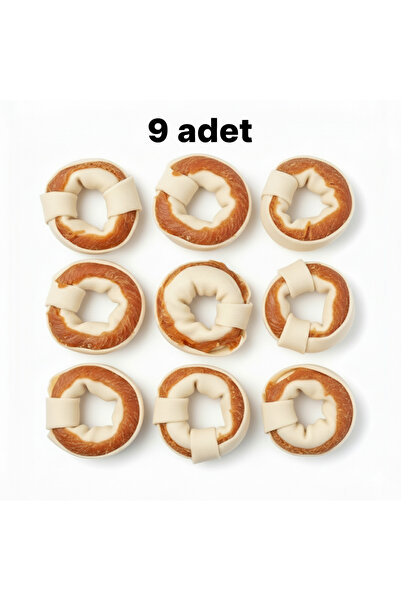Tasma Market 9 Adet 8 cm Tavuk Etli Donut Köpek Kemiği – Doğal Çiğneme ve Diş Ödülü