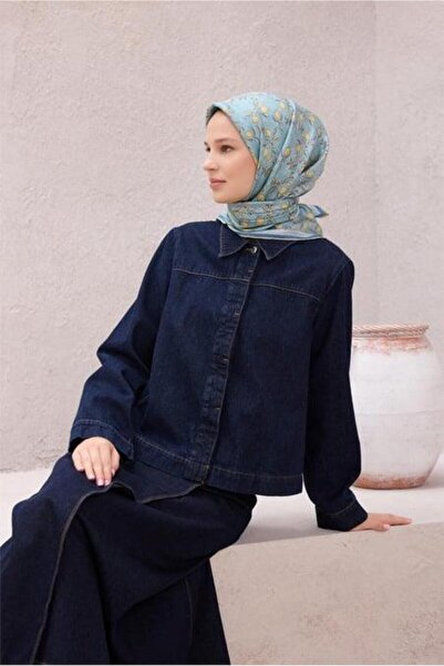 Belli Tivil Pure Silk Scarf 4212 - 34 Μπλε Λεμόνι Μοτίβο