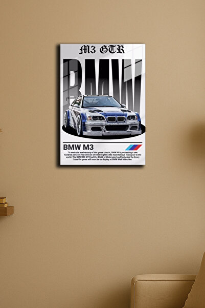 EABASKI Poster metalic BMW M3 GTR Need for Speed " cu imprimeu 2, Tablou cado...