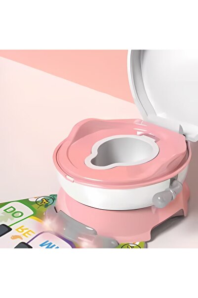 MACVI ® Kids Musical Potty, Soft Seat, Rounded Edges, Splash-Proof, Reducer & Collector, Light Pink.