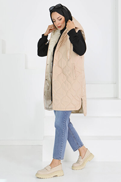 TOFİSA Φουσκωτό γιλέκο με καπιτονέ με τσέπες - 27601-TAS