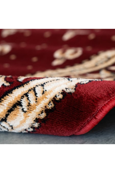 Lotos Oval Carpet Church Pattern 15033-210, Grena, Red, 8 mm Thread, Cell, Hall, Office