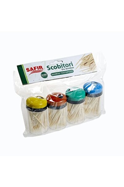 SAFİR Pack 3 x Bamboo Toothpicks 4x200 pcs