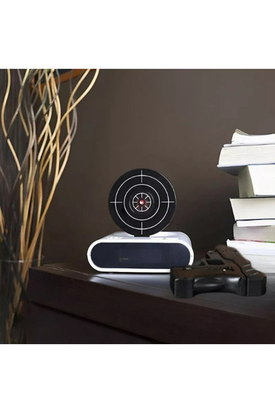 OEM Alarm clock with target, wake-up sounds in the form of gunshots