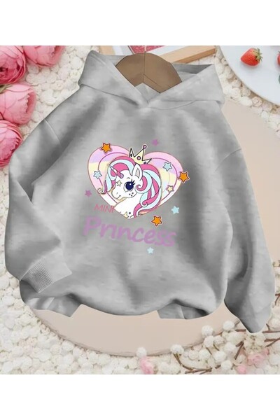 oneagılyazı Сладко конче и дъга, отпечатани върху суитшърт с качулка