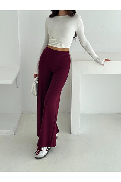 Elaxi Women's Modal Fabric piped Palazzo Pants