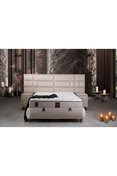Mobilya Dükkanım Latex 140x200 Çift Kişilik Yatak, Baza, Başlık Seti PV1415