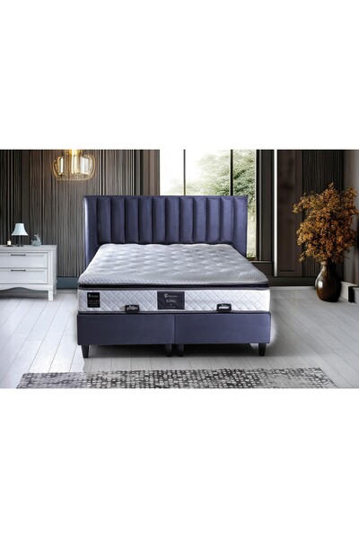 Mobilya Dükkanım King 160x200 Çift Kişilik Baza, Başlık Seti PV1309