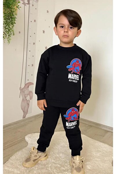 cgboutiquestylekids طقم ملابس سبايدرمان للأولاد من سي جي كيدز مكون من 3 قطع