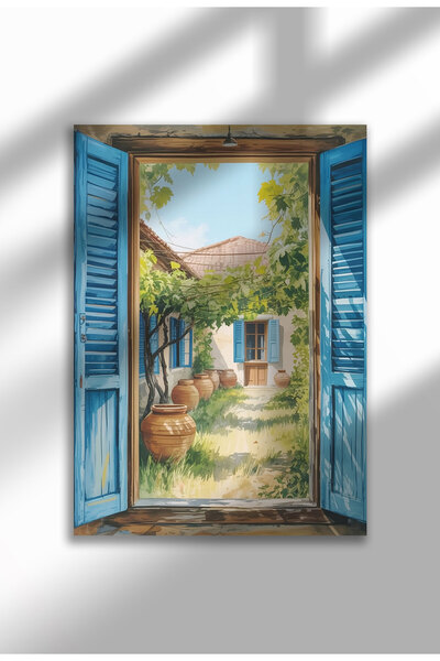 21mxm Poster pânză pentru fereastră fără ramă - Imprimeu digital în stil acua...