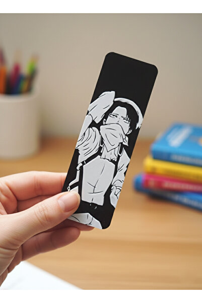 Anka Atolye علامة كتاب بتصميم هجوم العمالقة - ليفي أكرمان - علامة كتاب بتصميم الأنمي