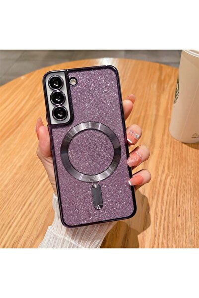 Apple Flippy 2-in-1 Case for Samsung Galaxy S24 – Glitter MagSafe TPU, Magnetic, Lens Protection, Purple