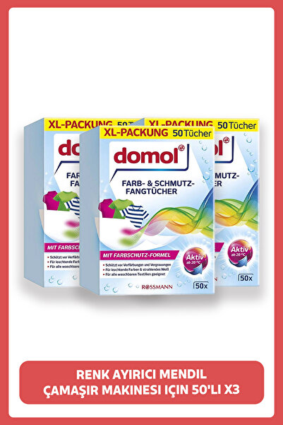 DOMOL مناديل فاصلة للألوان للغسالات 50 قطعة × 3