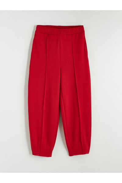 LC Waikiki LCWAIKIKI Basic Red Γυναικείο Παντελόνι με Ελαστική Μέση