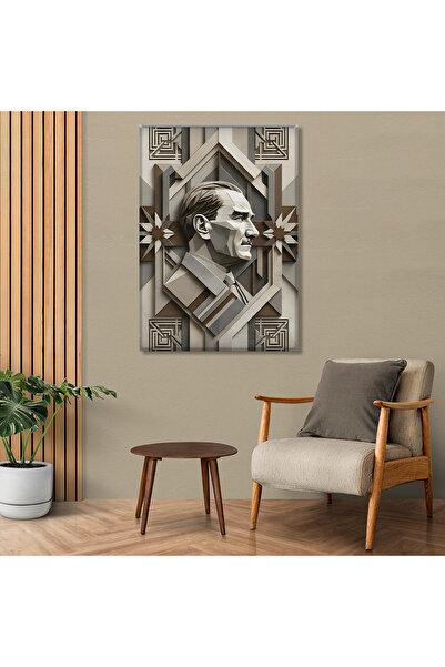 huhuli لوحة قماشية مطبوعة لموستاف كمال أتاتورك Huhu820K