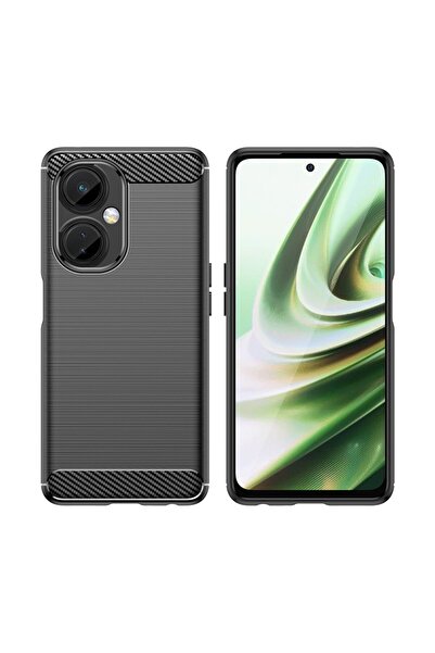 Oneplus Nord CE3 Lite Flippy Protective Case - Soft TPU, Brushed Texture, Carbon, Black