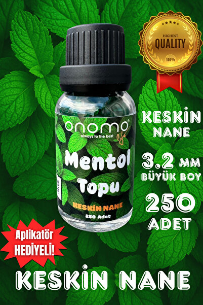 Onomo Premium Mentol Topu Keskin Nane Aroma Kapsülleri 250 Adet