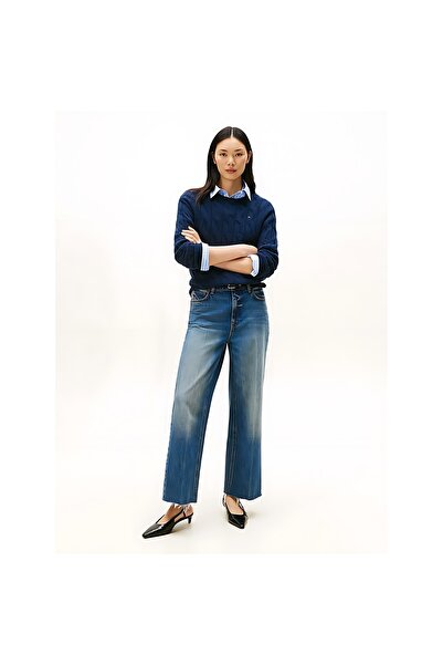 Tommy Hilfiger Kadın SOFT WOOL CABLE C-NK LS SWT WW0WW43586-THC1G