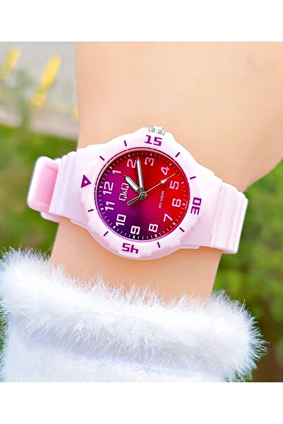 Q&Q Girl's Wristwatch 33mm Case 10 Atm Water Resistant Silicone Strap 2 Years Manufacturer Warranty