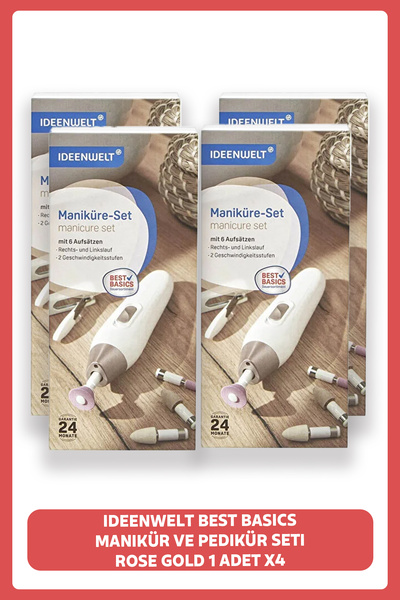 ROSSMANN Ideenwelt Best Basics Manikür Ve Pedikür Setı Rose Gold 1 Adet X4 Adet