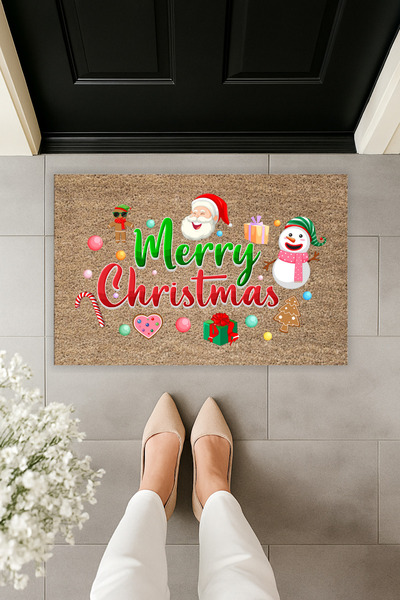 Dormot Imprimare digitală modernă Anul Nou, Crăciun, Crăciun Fericit Covoraș ...