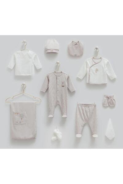 Caramell Hello Forest 100% Cotton 10-Piece Hospital Discharge Set Gray Crml.Grey.Ze1949