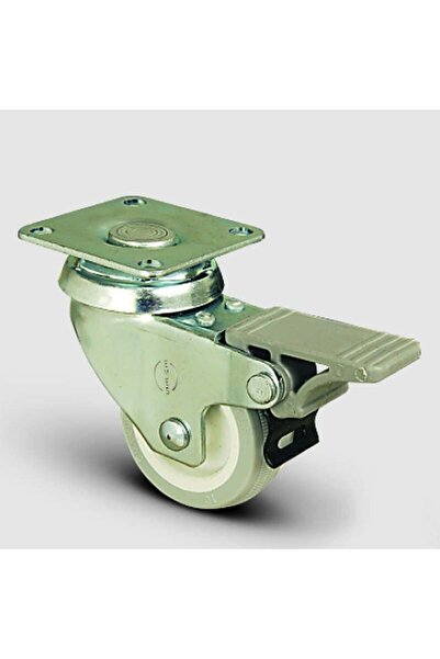 Emes EP01ZKC75F Frenli Şeffaf Tekerlek Tablalı Çap:75 50 Kg Taşır