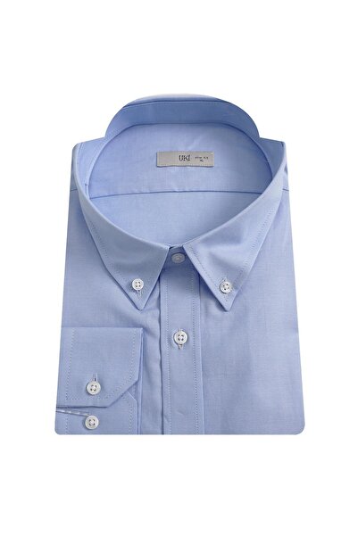Uki MAVİ Slim Fit Uzun Kol Gömlek