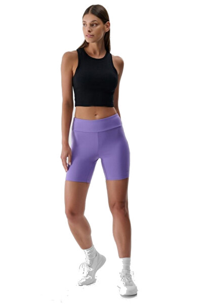 Other Legginsy krótkie sportowe damskie 4F fiolet do biegania na siłownię F007 L