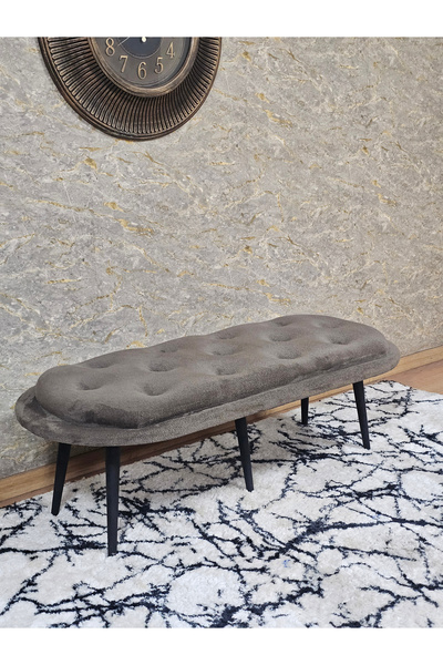 ZAFİR Ufo Oturak Bench - Siyah Boyalı Sivriltme Ayak - Oturak - Bench - Puf -...
