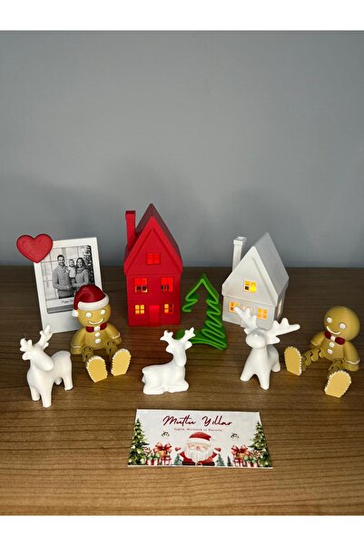 Root Made 14 Parça Yılbaşı Hediye Kutusu Noel Temalı Dekoratif Set Yılbaşı Süsleri Yeni Yıl Hediyesi